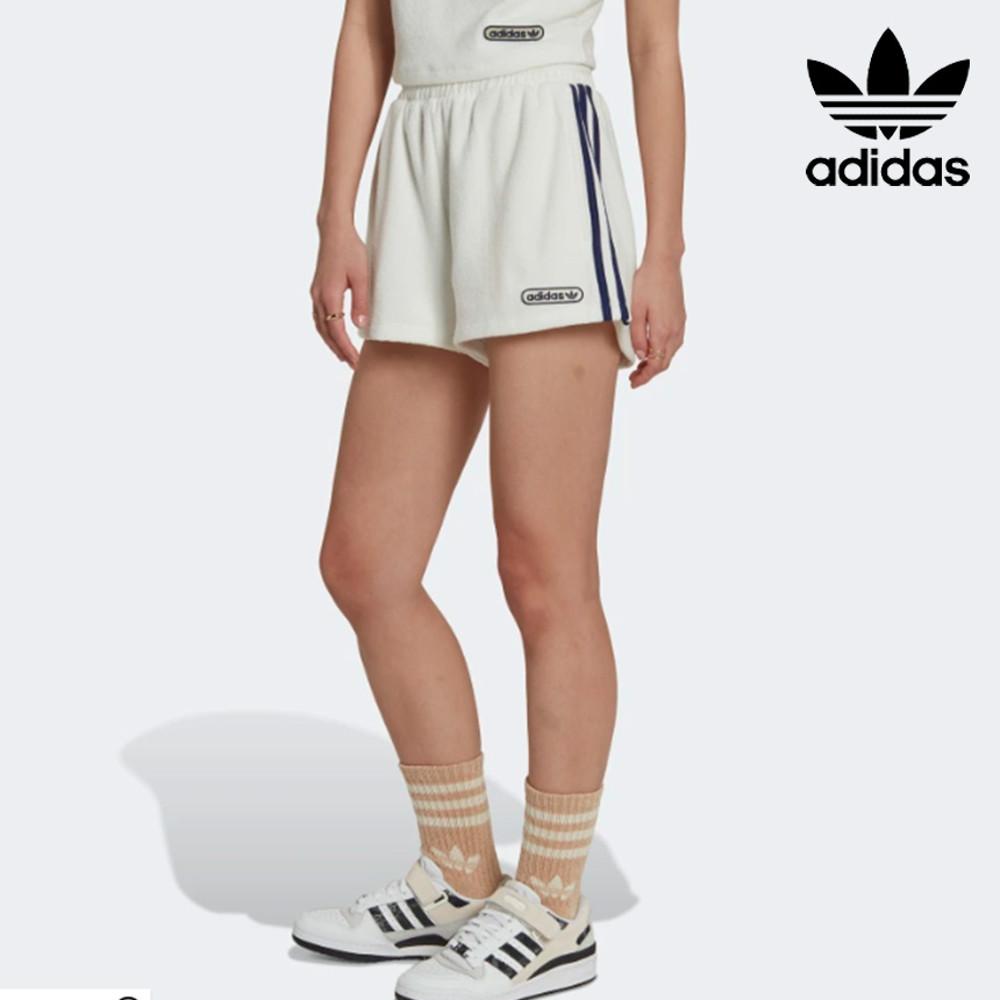 아디다스 트레포일 오리지널 하이 웨이스트 타월 테리 여성 반바지 쇼츠
