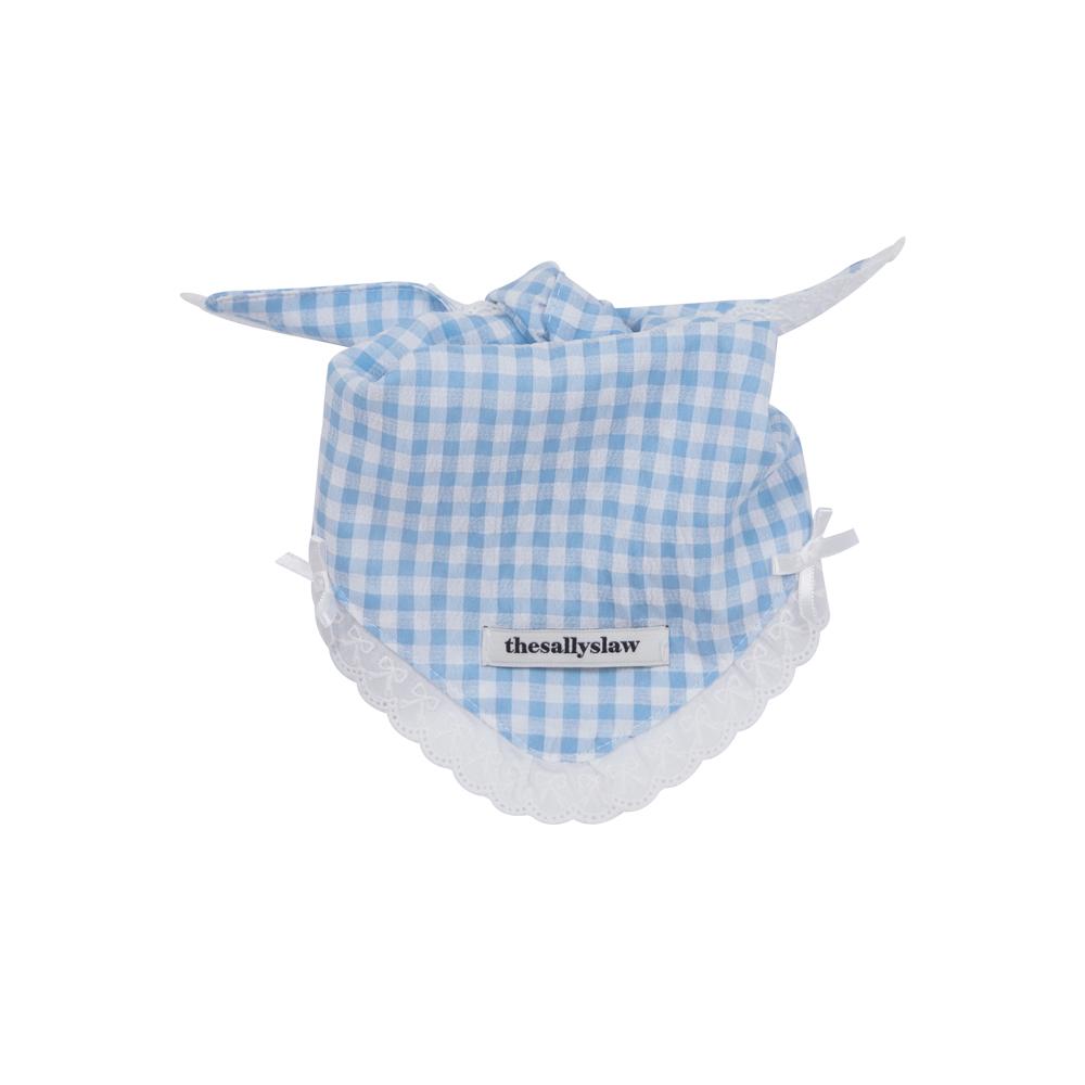 Sky check ribbon bandana