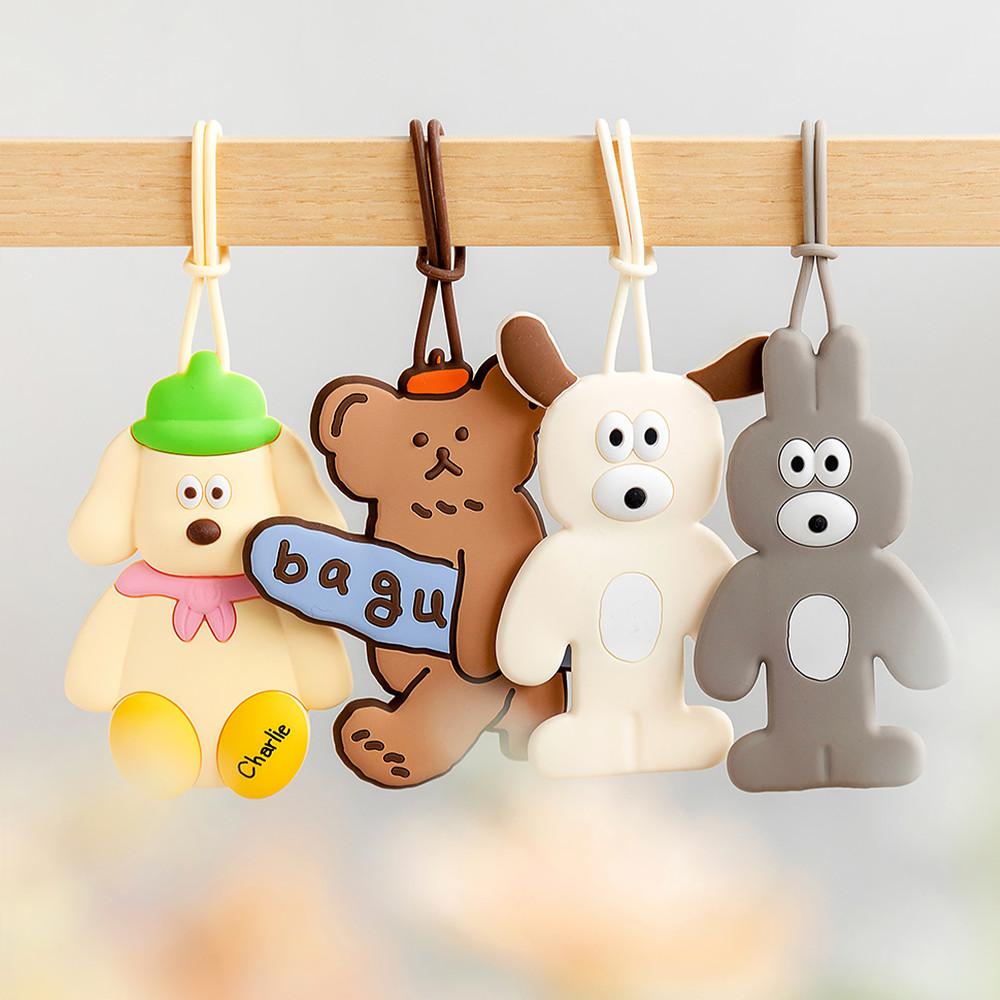 브런치브라더 캐릭터 캐리어 이름표 실리콘 네임택 러기지택 캐리어택