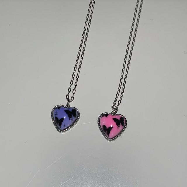 구로코리아 위안부 후원 기부 써지컬스틸 키치나비 하트 목걸이