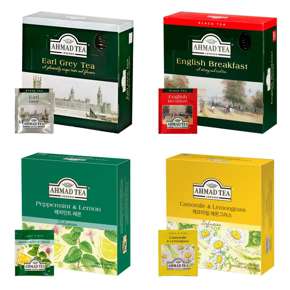 아마드티 홍차 허브차 100티백 4종 - 얼그레이/잉글리쉬블랙퍼스트/페퍼민트 레몬/캐모마일 레몬그라스