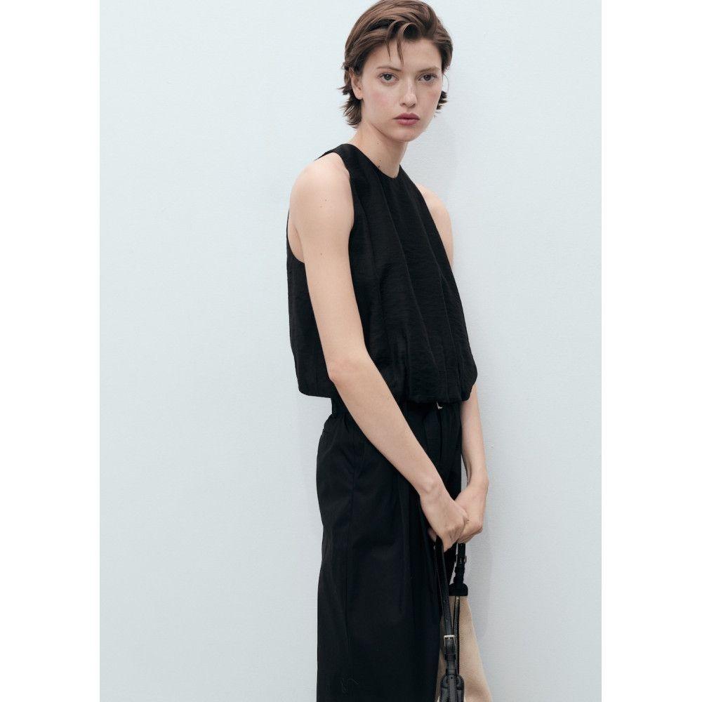 MANGO WOMAN 탑 JESS Black 87008652