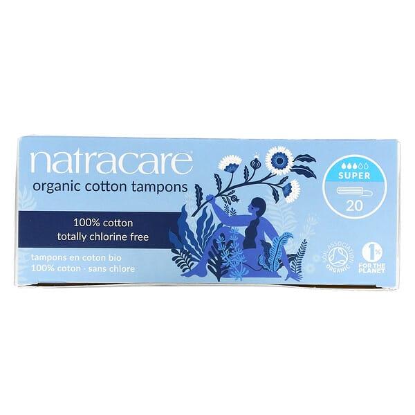 Natracare, 유기농 순면 탐폰, 슈퍼, 20개입