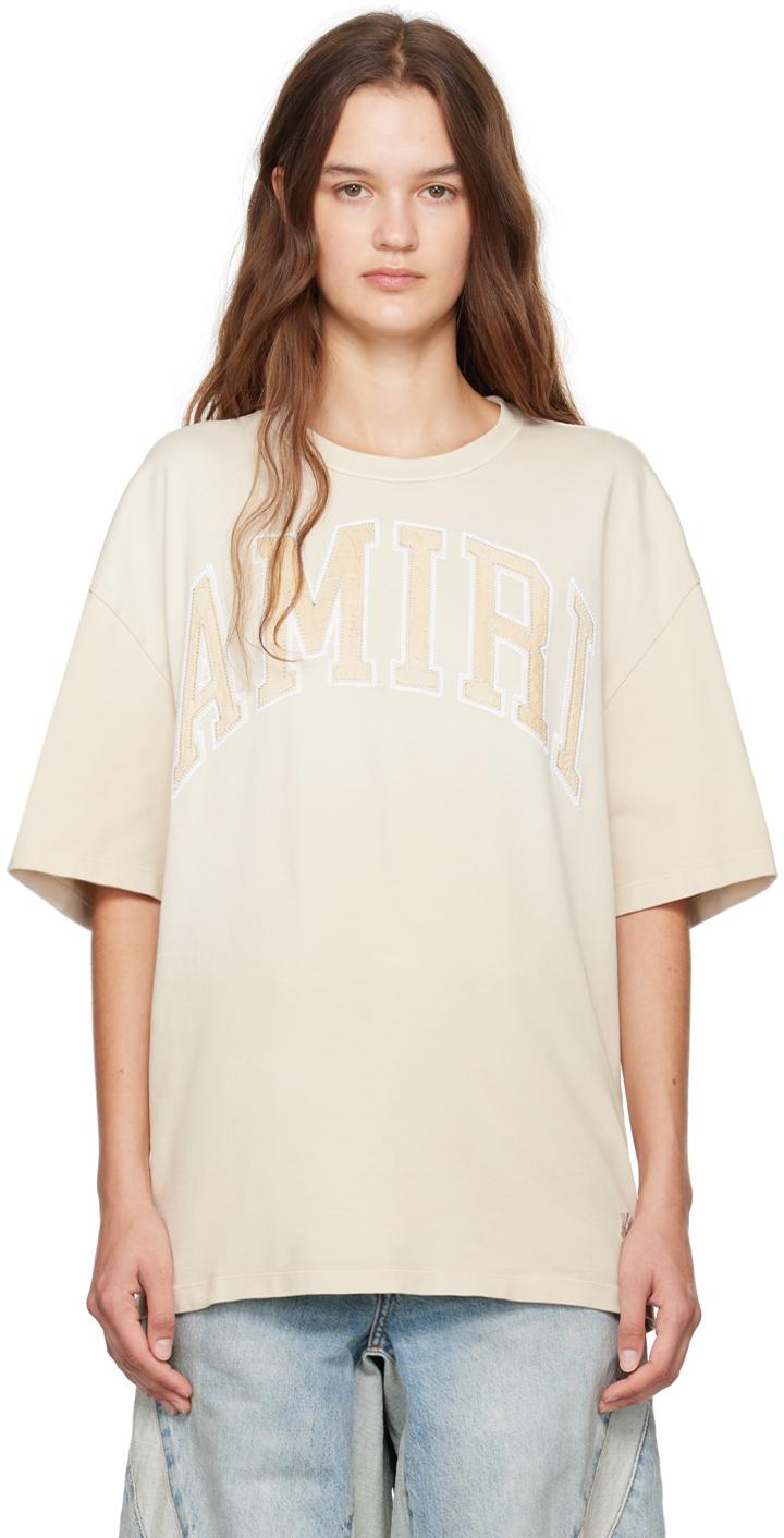 베이지 빈티지 오버사이즈 티셔츠
