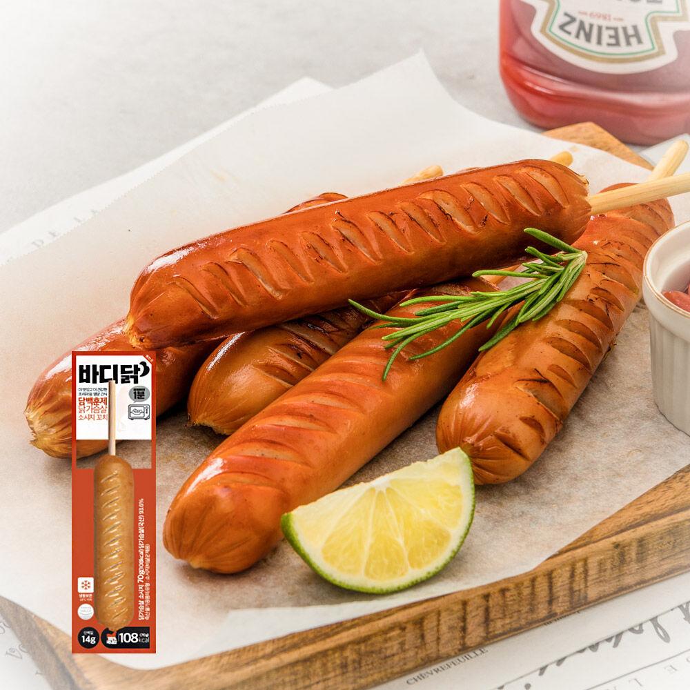 담백훈제 닭가슴살 소세지 꼬치 10+1팩