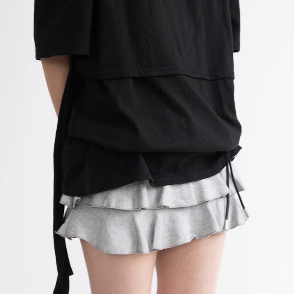 Frill Mini Shorts (Gray)