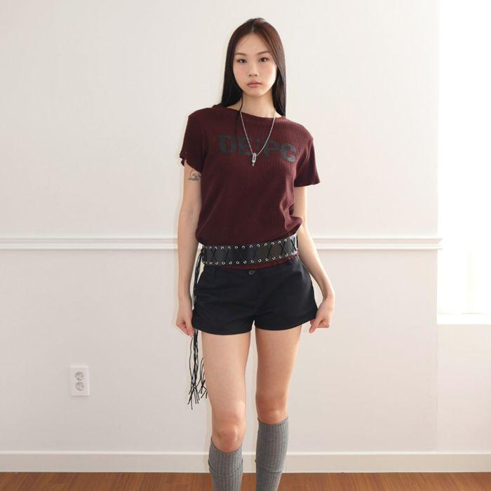 WAFFLE T-SHIRTS (WINE)