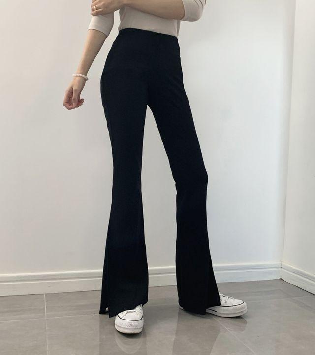 *단독진행/숏&롱* 다리길어보이는 쫀쫀 밴딩 밑단 옆트임 스판 부츠컷 레깅스 팬츠