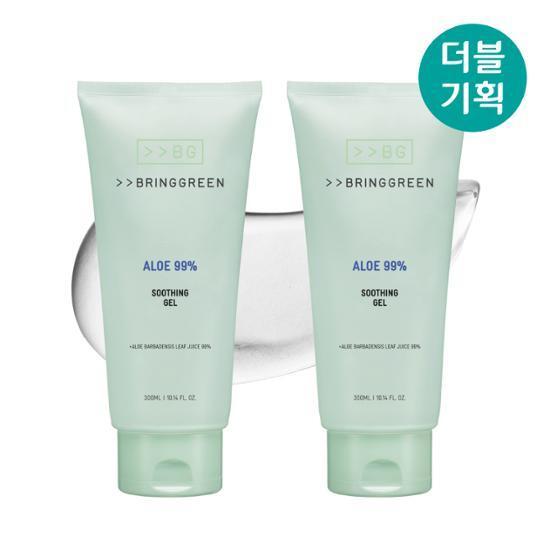 [시원진정] 브링그린 알로에99% 수딩젤 300ml단품/더블기획(300ml+300ml)