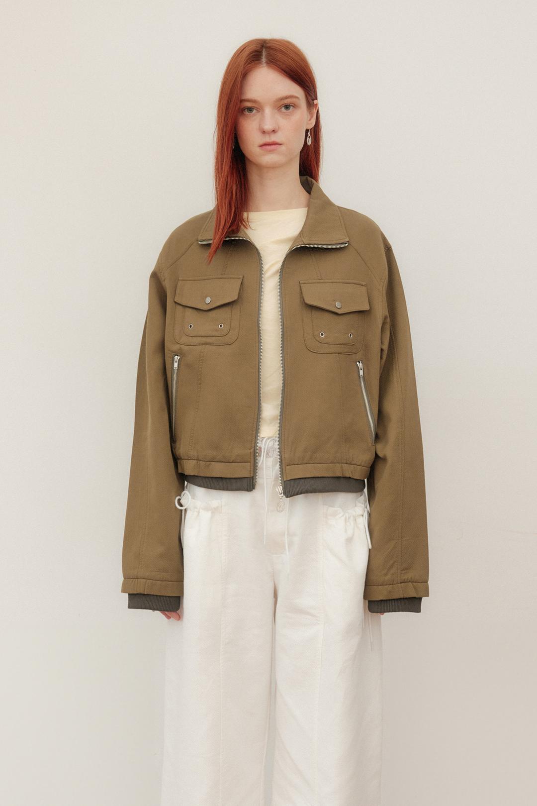 COTTON LOOSE FIT JUMPER - KHAKI