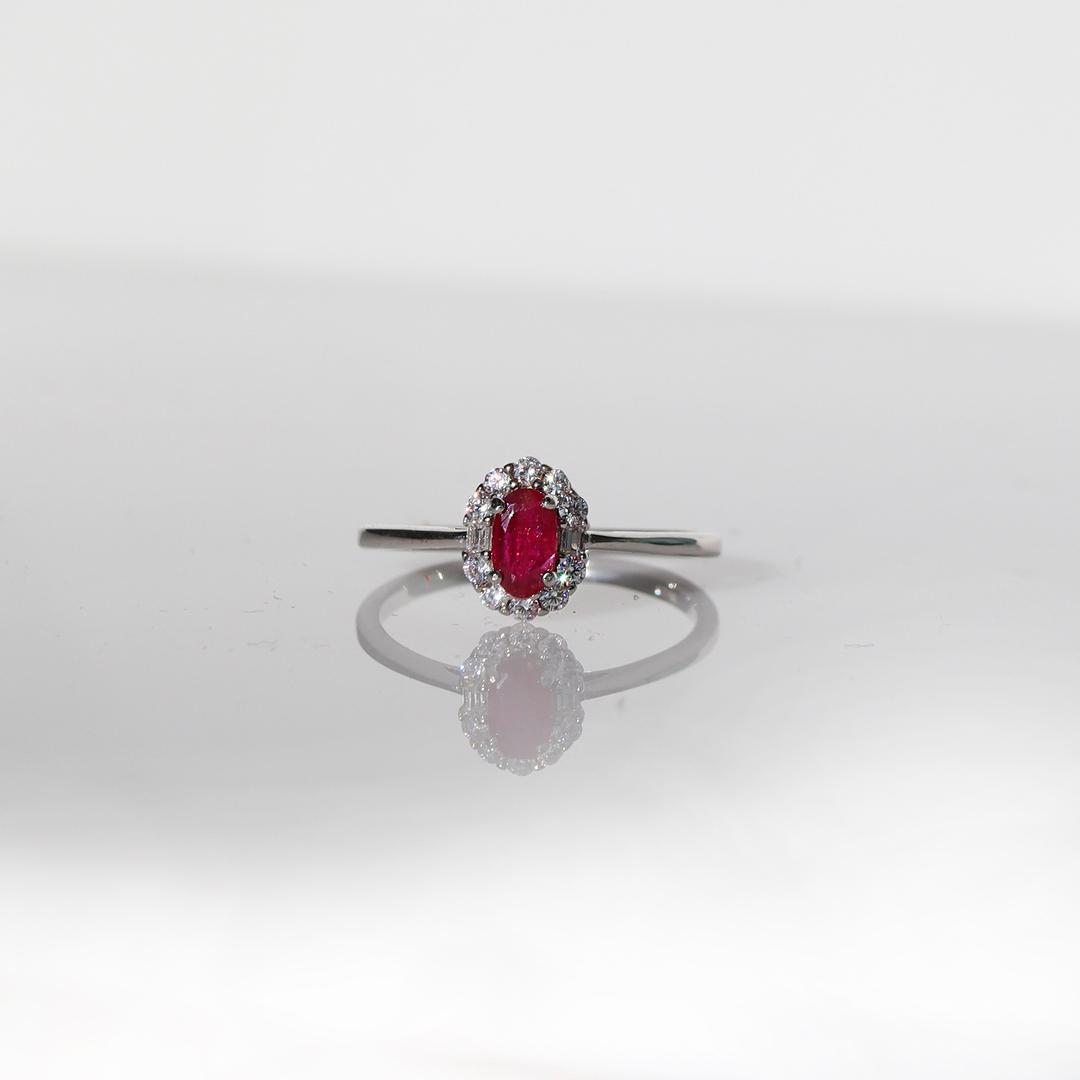 천연석 루비 링