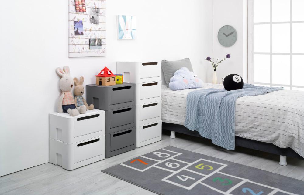 [위즈홈] 리빙박스 오픈도어 인테리어 수납합