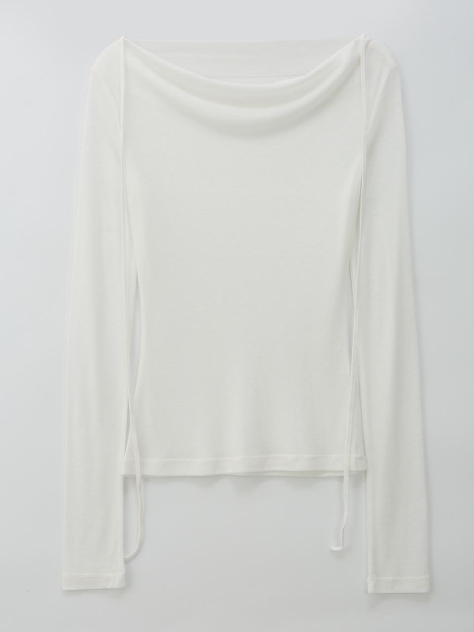 DRAPED STRING TOP_WHITE