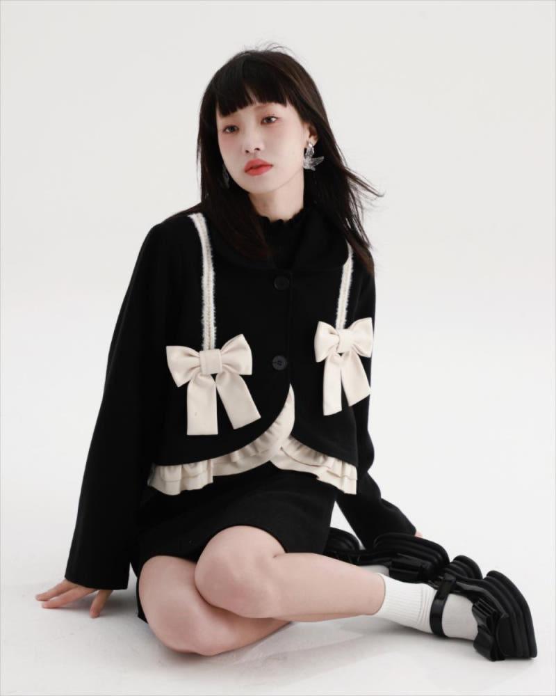 Lost Forest 히로인 소녀 모직 정장 셋업