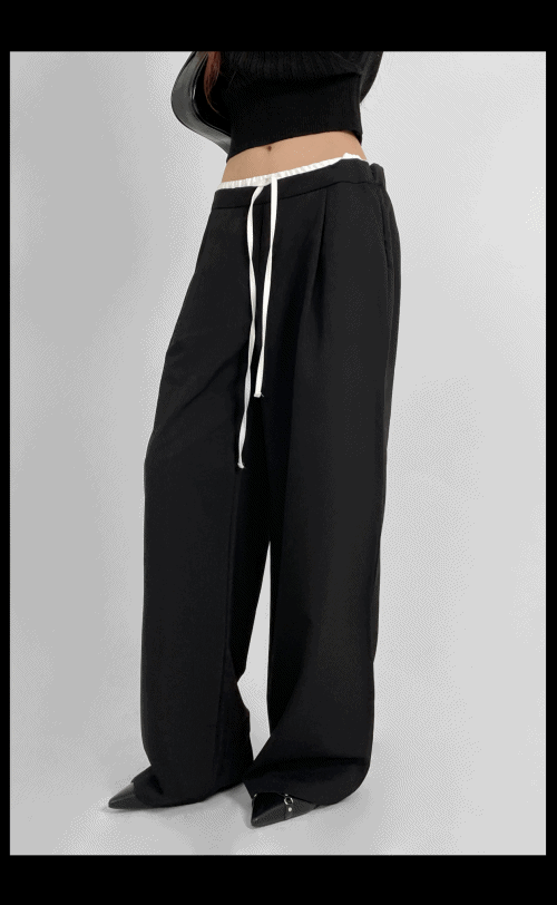 알렉시스 슬랙스 여름  밴딩 지퍼 바지 - 2  color