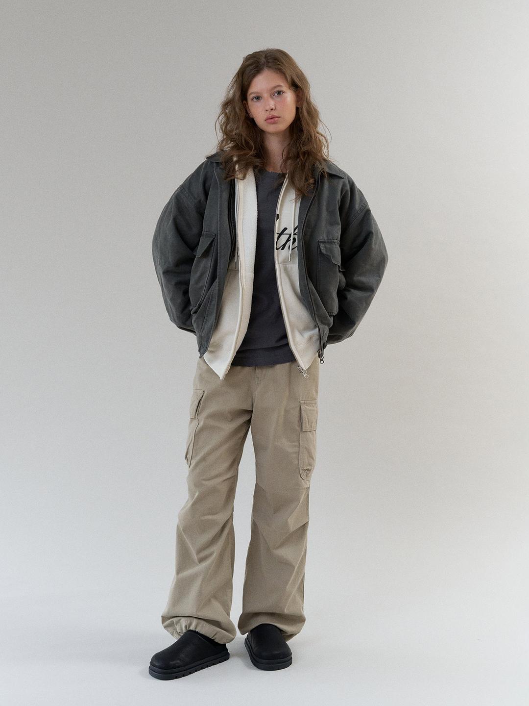 washed cargo pants (dusty beige)