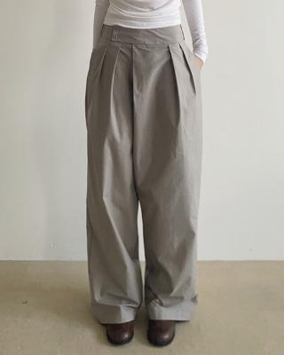 easy cotton double button pants (2color)