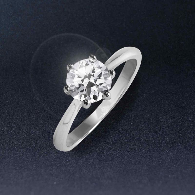 모이사나이트 실버925 솔리테어 6프롱 반지