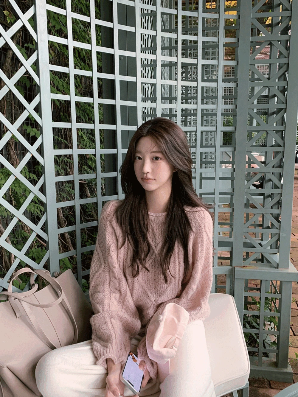 테디 케이블 니트