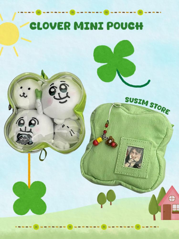 수심 Clover Mini Pouch(2 Type) 클로버 미니 파우치 키링 가방 고리