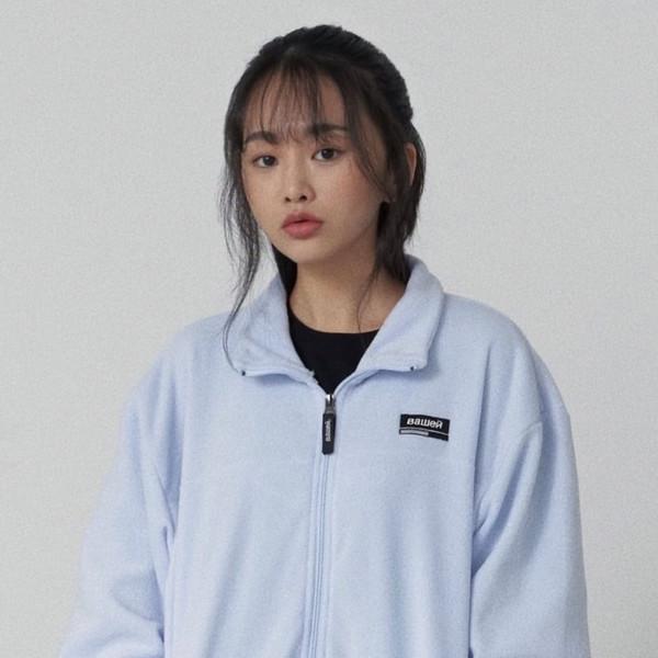 STANDARD LOGO FLEECE ZIP_UP POWDER BLUE