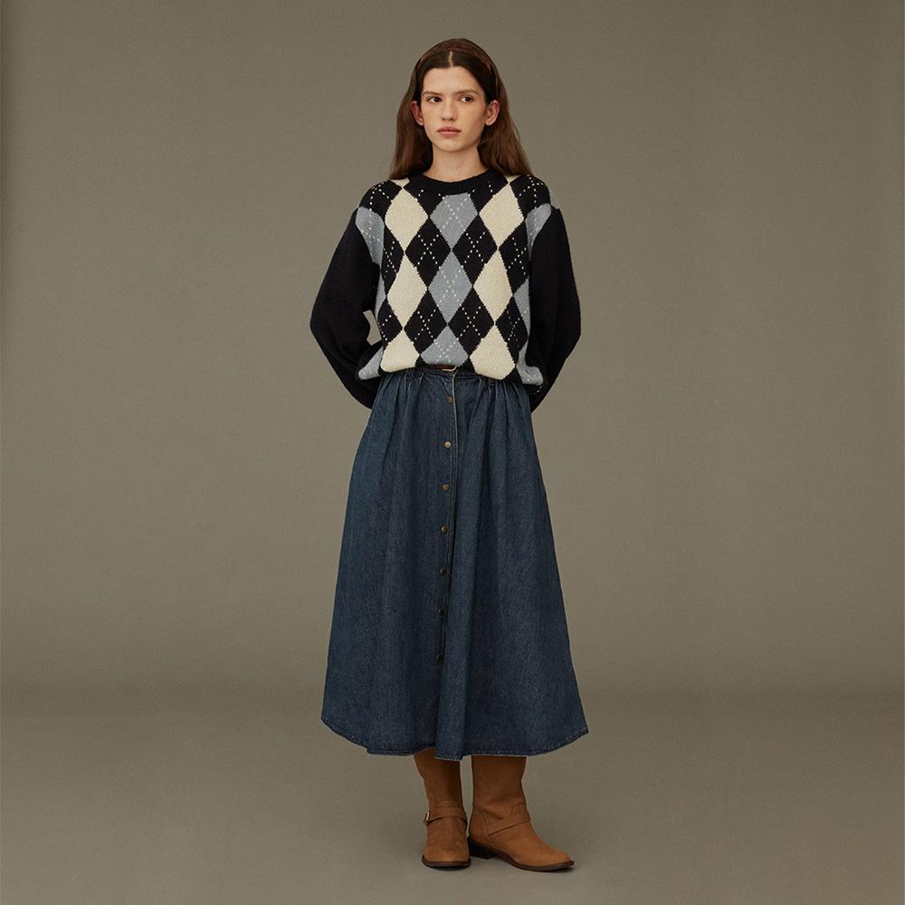 DENIM SKIRT (BLUE)