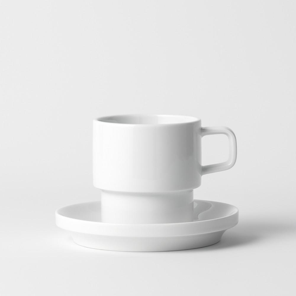 Cafe Standard Cup & Saucer (카페 스탠다드 컵 앤 소서) 250ml, 8.5oz / 143 (D) x 24(H)mm