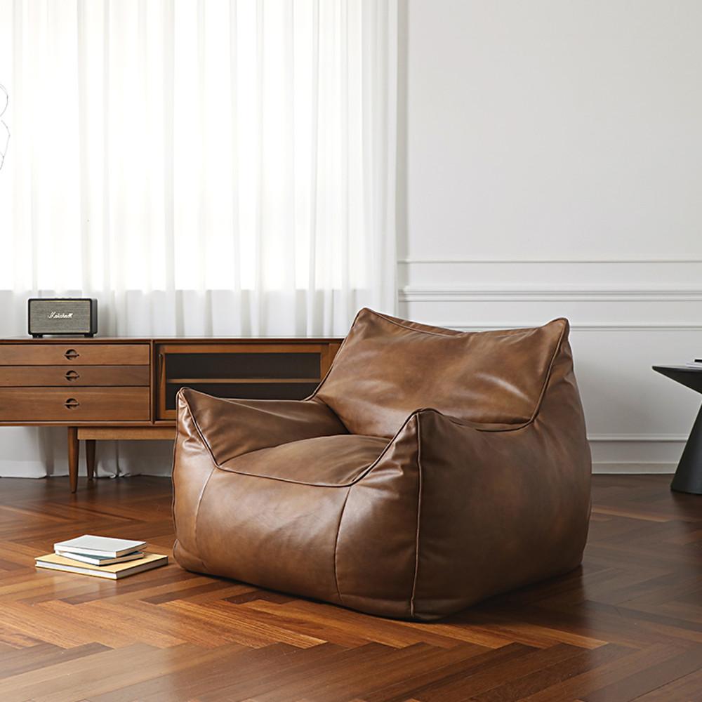 TOMVO 톰 소프트 기능성 가죽 빈백 소파 1인용 좌식쇼파 싱글소파