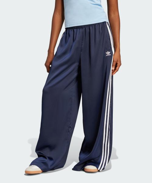 새틴 와이드 레그 트랙 팬츠 - 나이트인디고 / JD0881