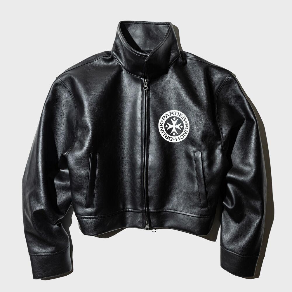 Vegan Leather Crop Rider Jacket (W)
