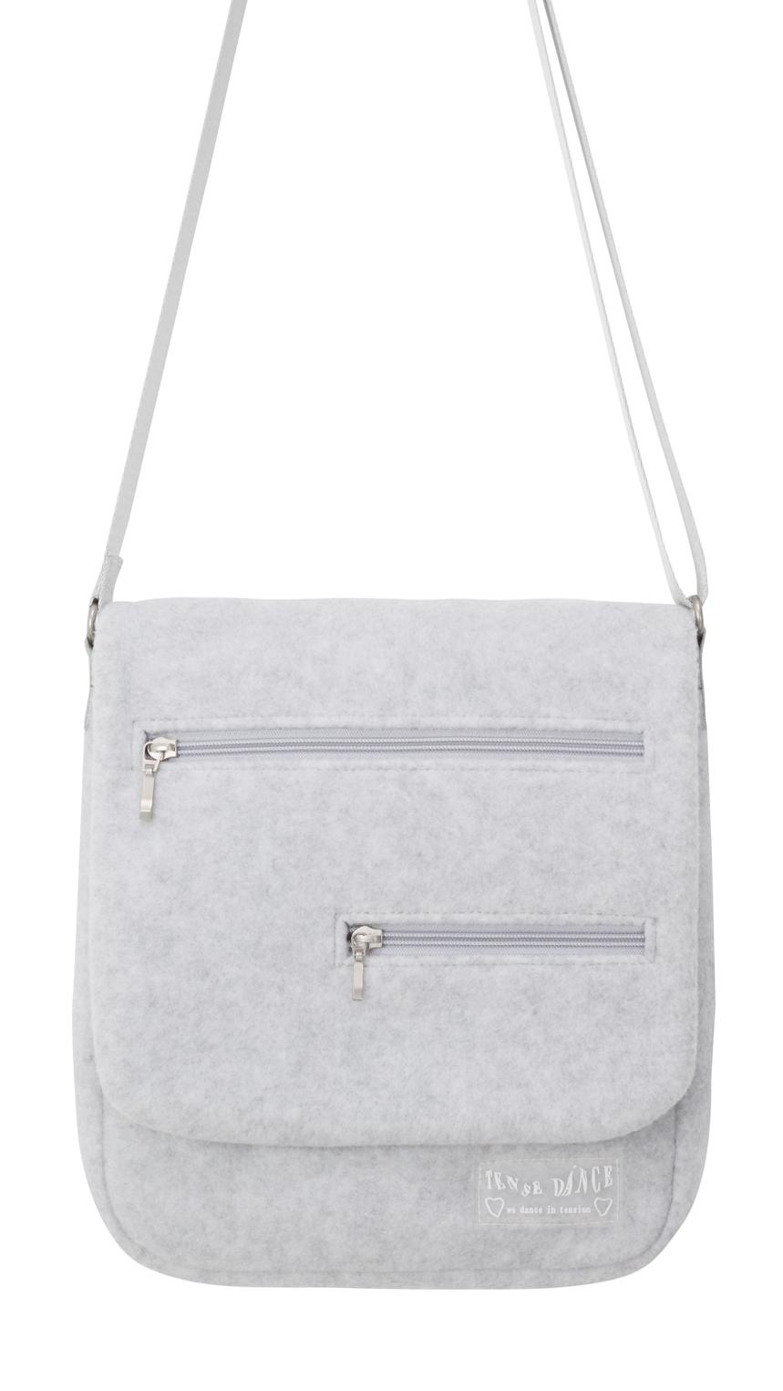 Zipper fleece cross bag_light grey