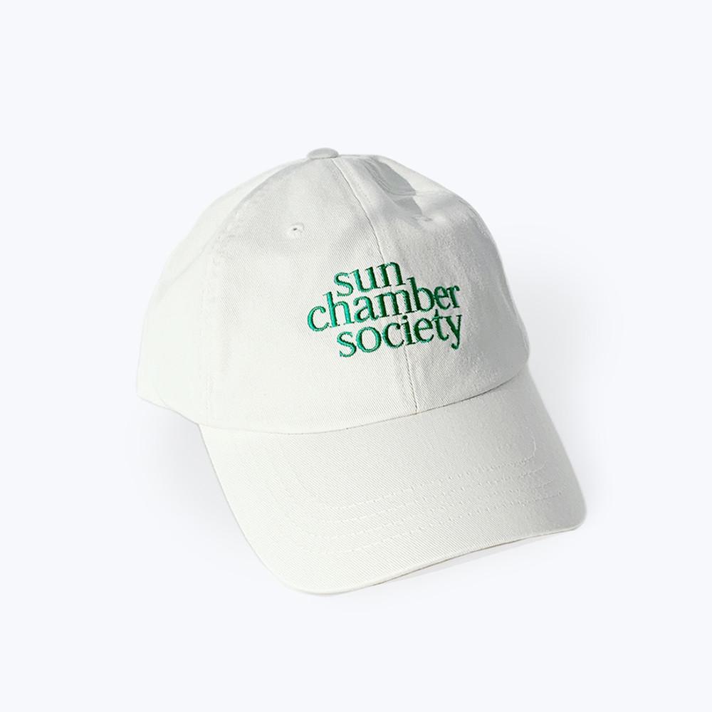 선챔버소사이어티 볼캡 모자 아이보리