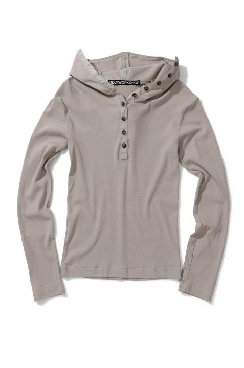 [03/20 예약발송] Hooded Henley Tee, Grain