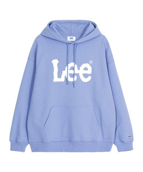 빅 트위치 루즈핏 후드 티셔츠 라이트 블루