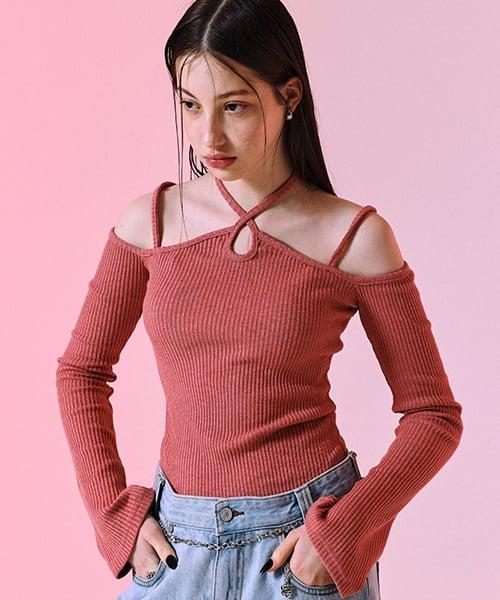 Halter Neck Party Top_Dusted Pink