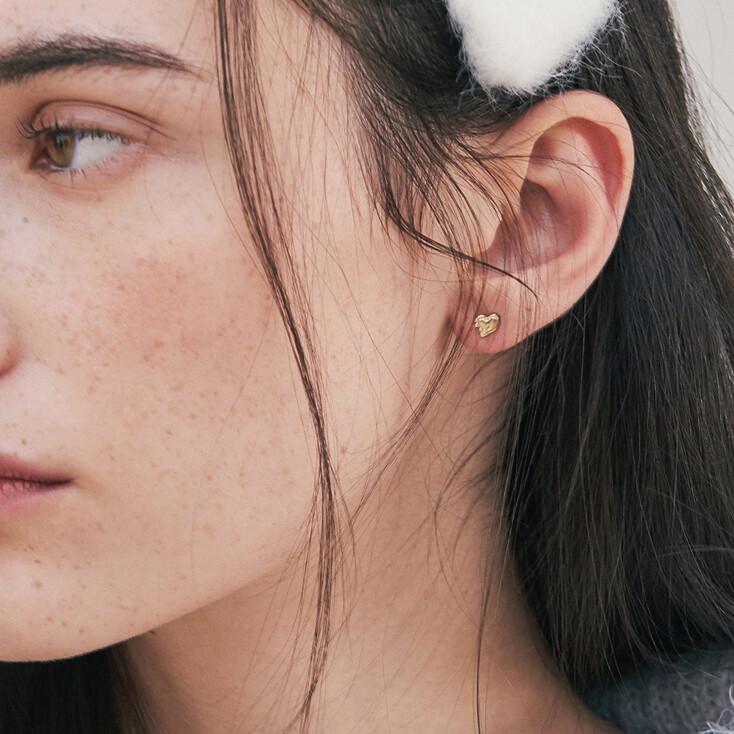 Mini Melting Heart Earring (Gold)