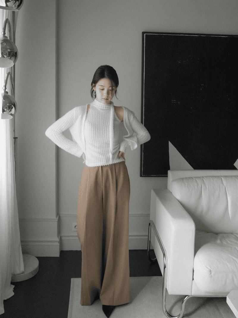 [NouArté] 벨라 홀터 가디건 세트 (아이보리)