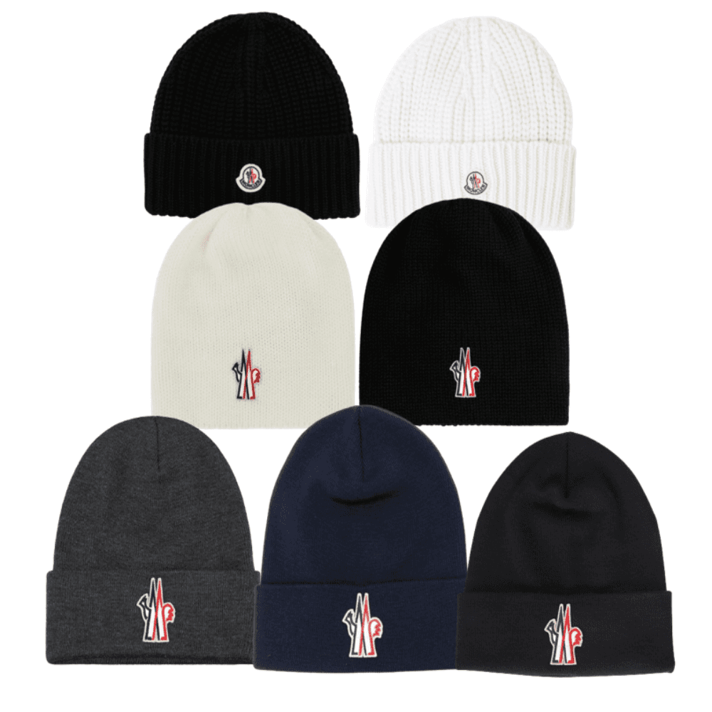 몽클레어 비니 몽끌 몽클 레르 비니 울 모자 로고패치 캐시미어