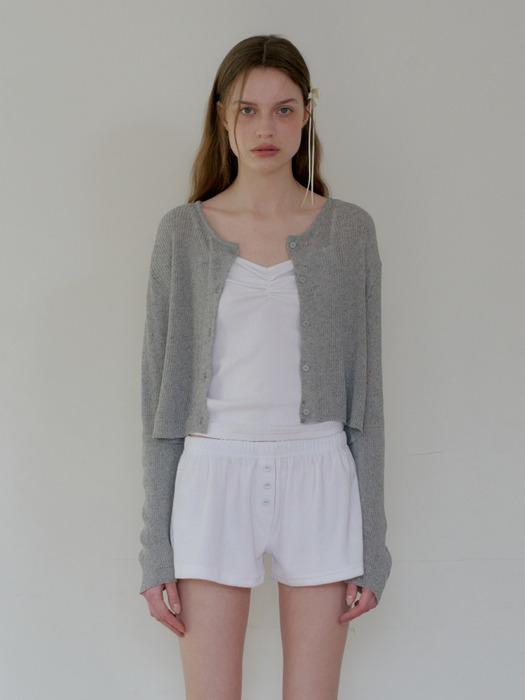 Basic Round Linen Cardigan