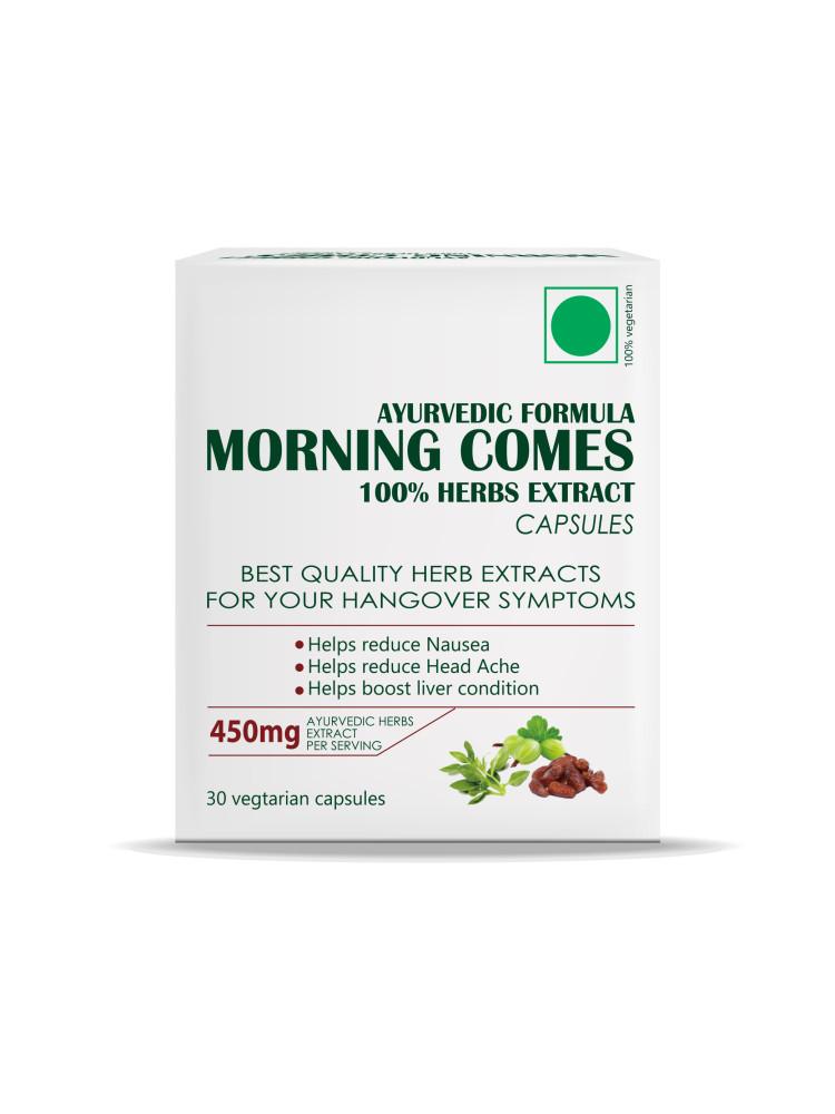 인도 숙취해소제 모닝컴스 30캡슐 morning comes 1box [원산지:인도]