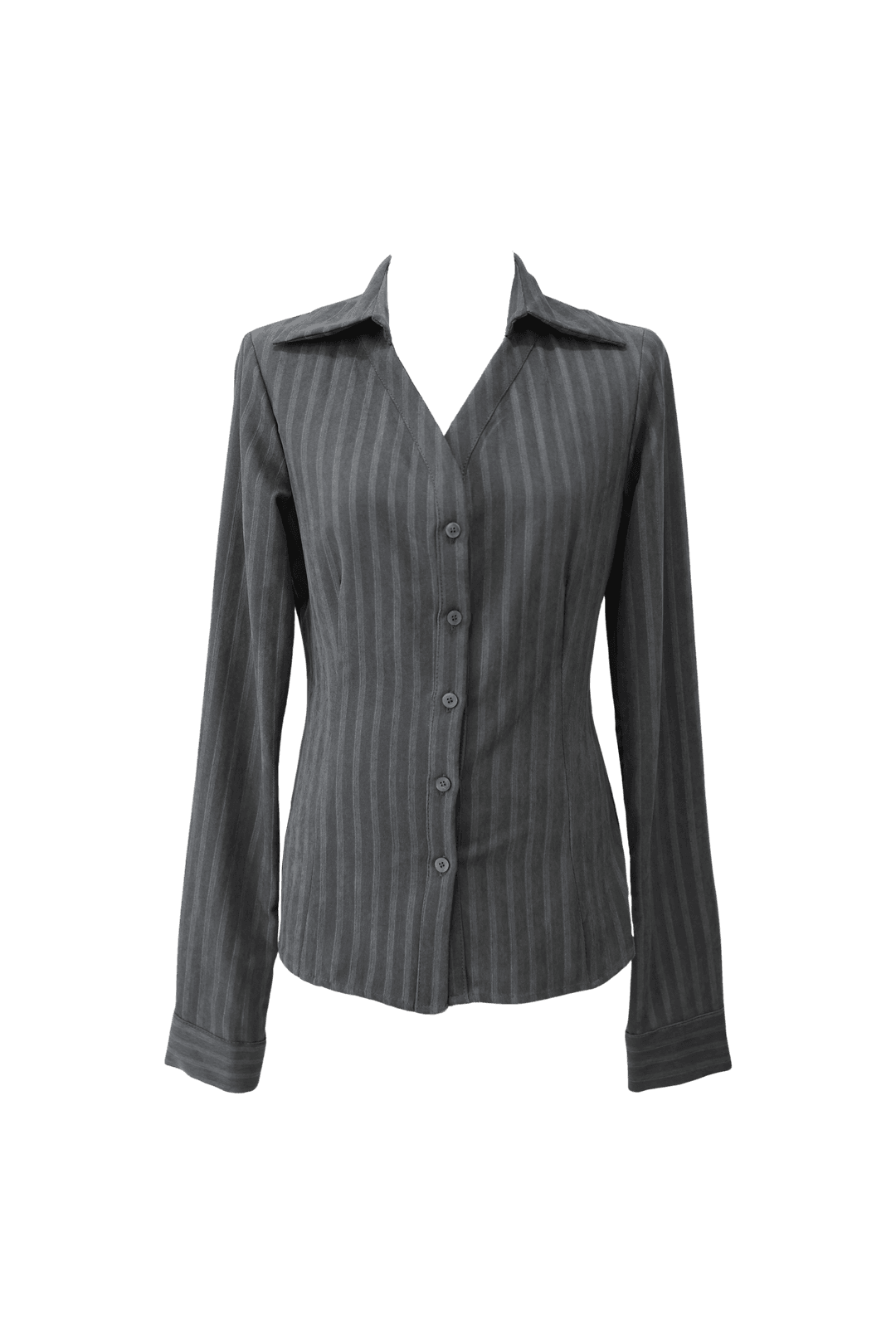 [Holiday] Suede stripe shirt (Gray)