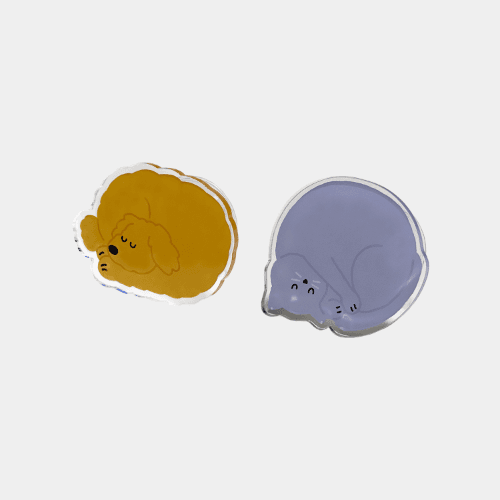 SLEEPY CAT & DOG  grip tok!