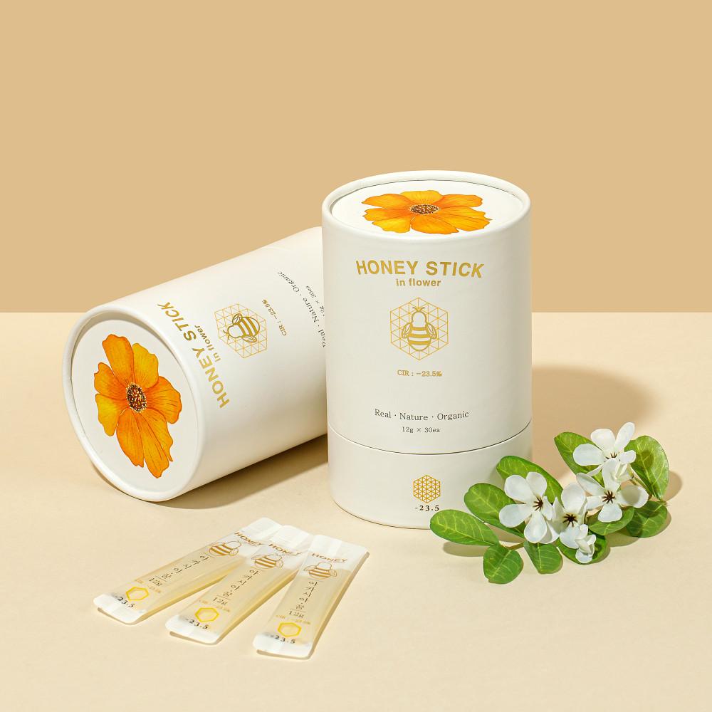 -23.5 꿀스틱 국산 천연 아카시아 벌꿀 휴대용 허니스틱 12g 30개입 답례품 선물