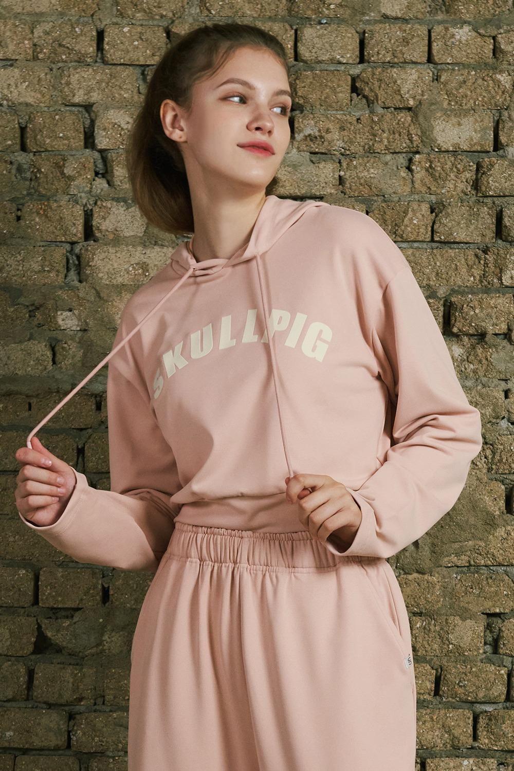 스무디 스웻 후드 모브핑크