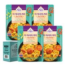 티아시아키친 게살 푸팟퐁 커리 전자레인지용  170g, 4개