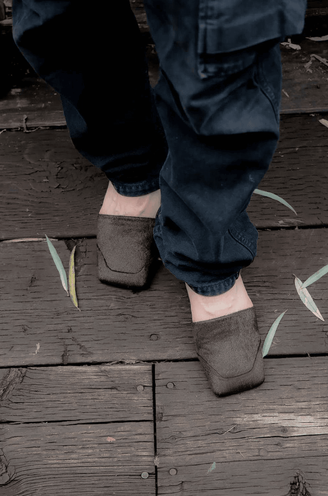 리에🥚Western Slingback Ride (Calf Hair Brown)