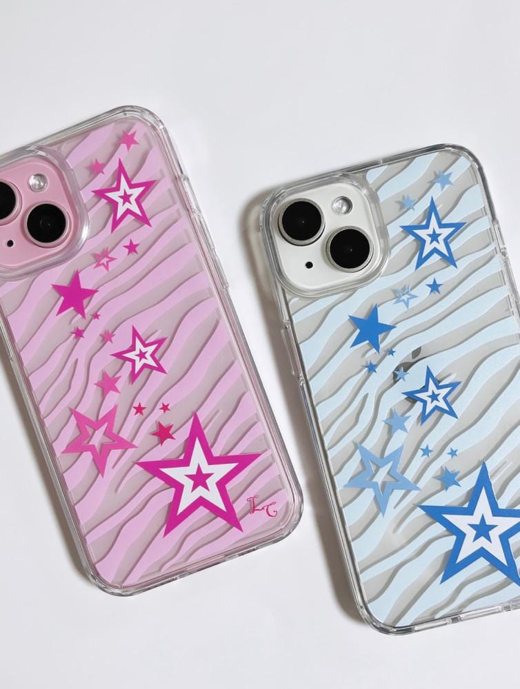zebra shooting star jelly hard phone case