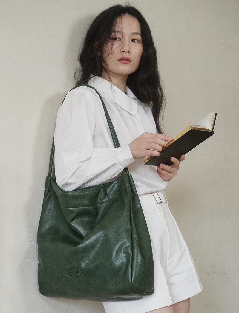 [예약배송 4/30 순차배송] Big Marée shoulder bag-deep green