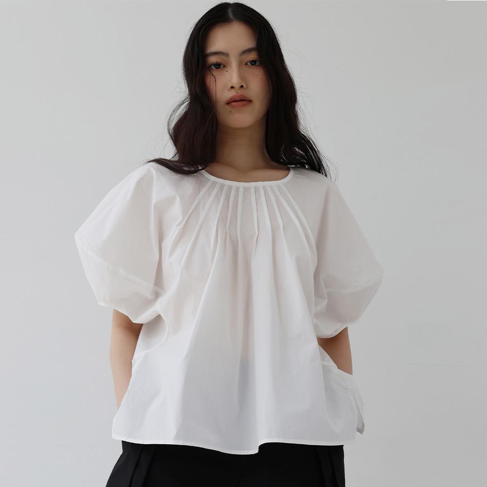 Pintuck baie blouse_white