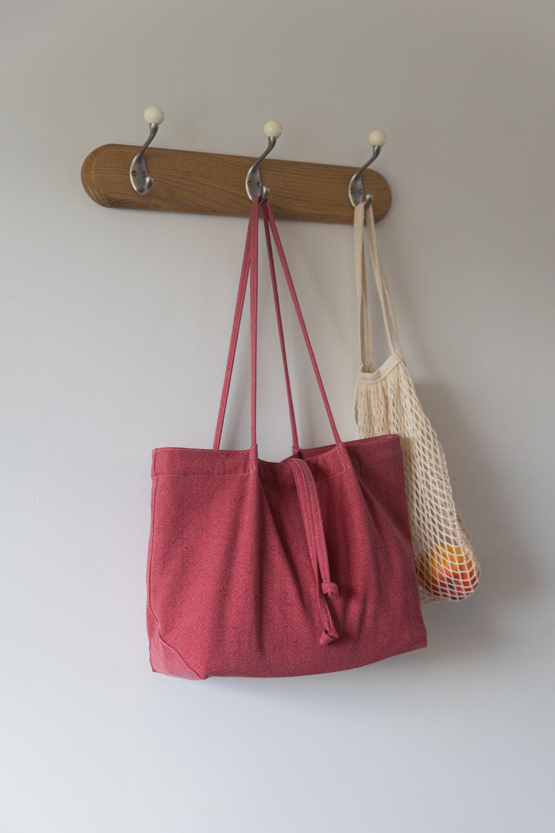 [susu] 빈티지 스티치 백 / red